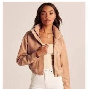 Abercrombie Vegan Leather Bomber